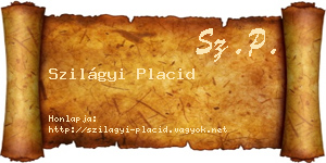 Szilágyi Placid névjegykártya